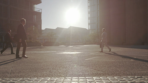 People commuting to office early in the morning