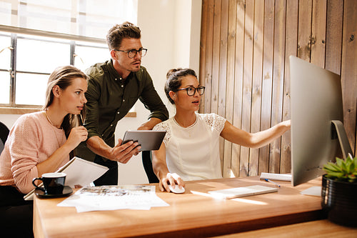 Group of business people at work