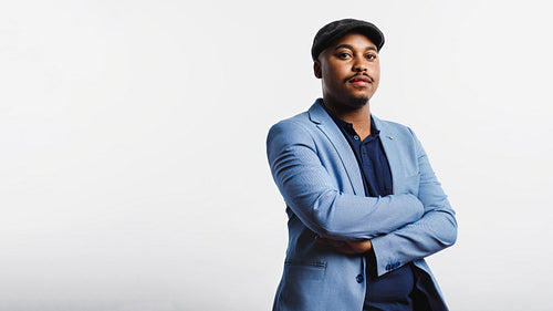 Portrait of a businessman with a cap