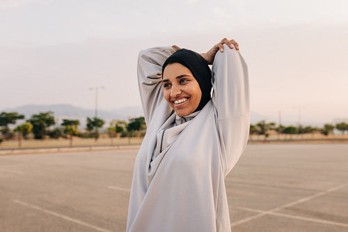 Happy workout session