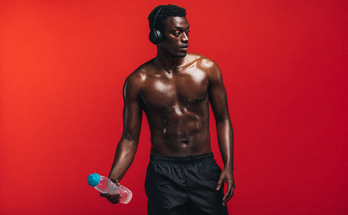 African man with muscular physique