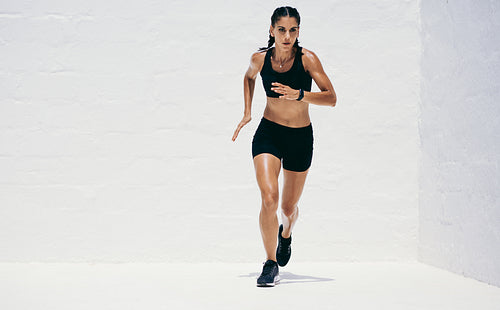 Fitness woman running