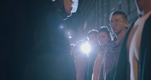 Silent protest against police force