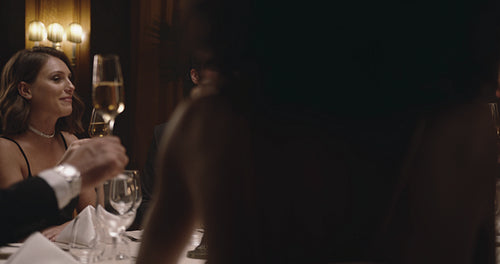 Friends celebrating new years party