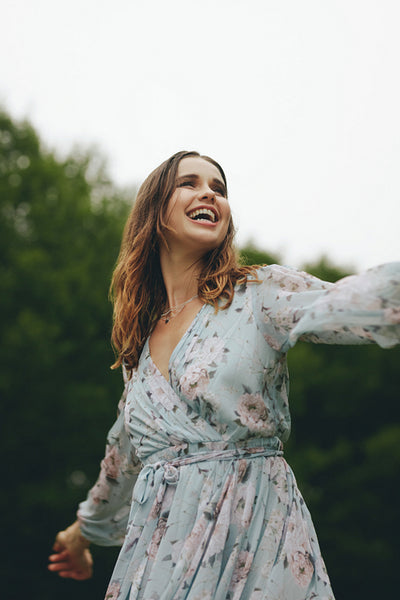 Carefree woman enjoying freedom