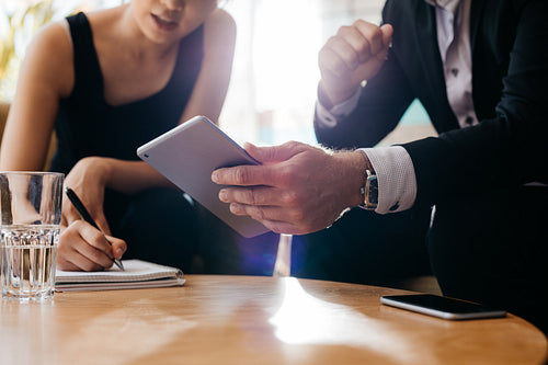 Business colleagues working together in office