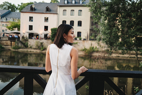Asian woman on a sightseeing trip