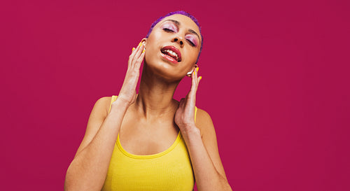 Listening to soothing music