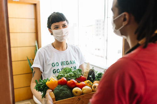 Vegan food delivery during the coronavirus pandemic