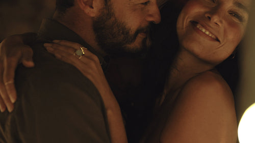 Loving couple caught in a special moment