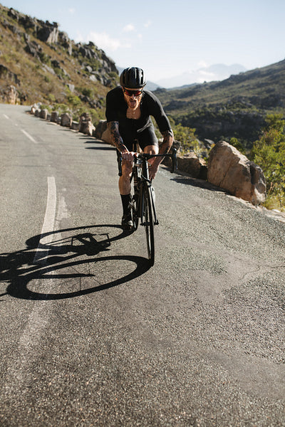 Bicycle rider doing downhill