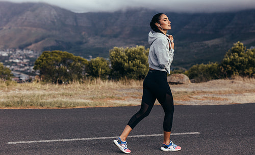 Fitness woman on morning run