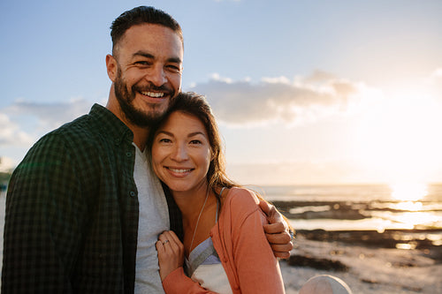 Couple on a vacation near the sea