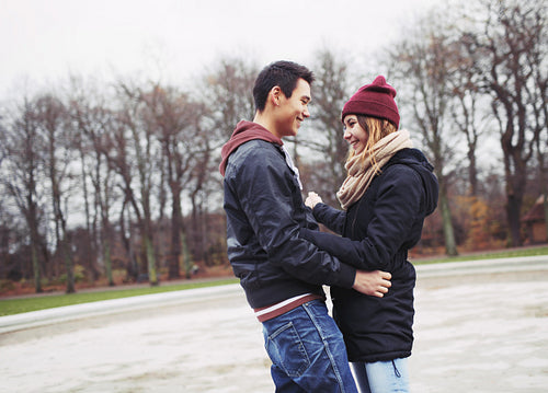 Beautiful young couple in love