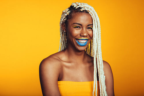Portrait of smiling african american woman