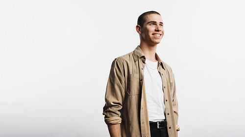 Portrait of smiling young man