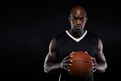 Professional african basketball player