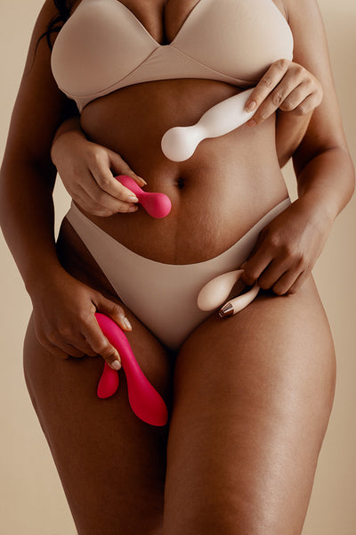 Intimate exploration: Sensual female in fantasy solo play with sex toys