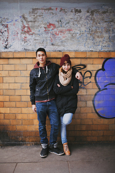 Young couple in love posing for a portrait