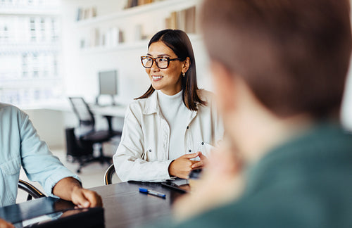 Team meeting in an office