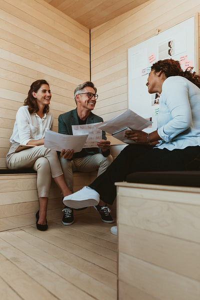 Business people discussing new business project