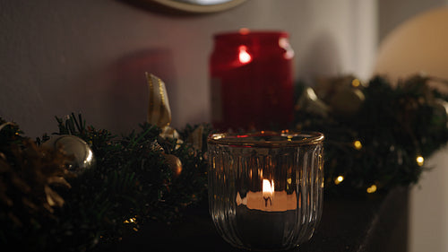Mantelpiece with Christmas decor
