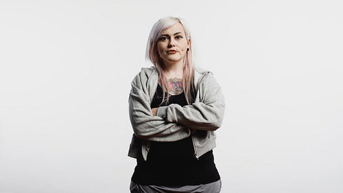 Portrait of fashionable woman