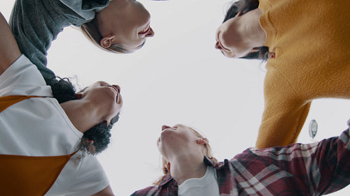Group of women friends having fun outdoors