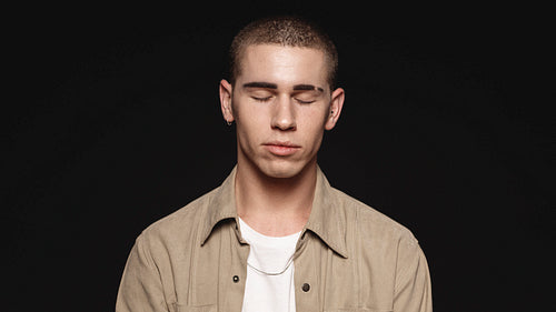 Portrait of caucasian man