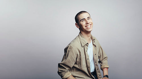 Portrait of smiling young man
