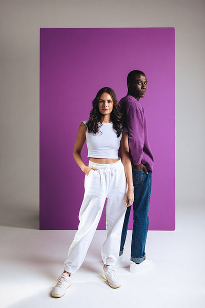 Confident young people showing confidence in their style as they stand in a studio wearing casual clothing