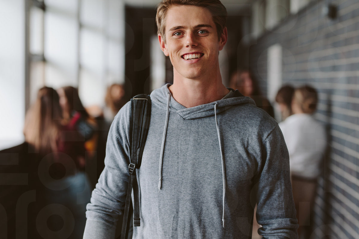Young male student in college campus – Jacob Lund Photography Store ...