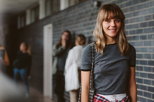 Female student in university campus