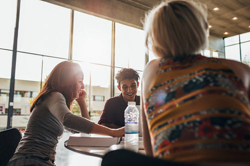 Group study at university library