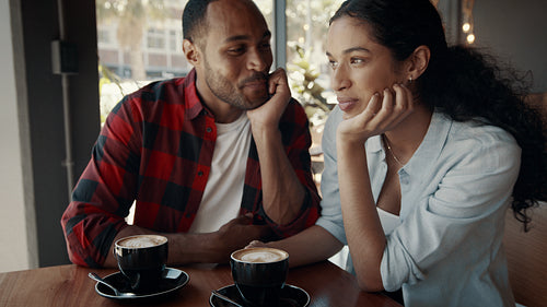 Cheerful young couple on a date