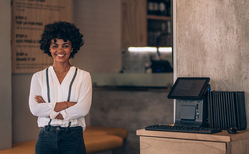 Successful female restaurateur