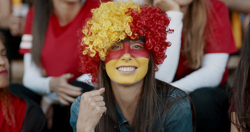 German soccer team supporters in fan zone