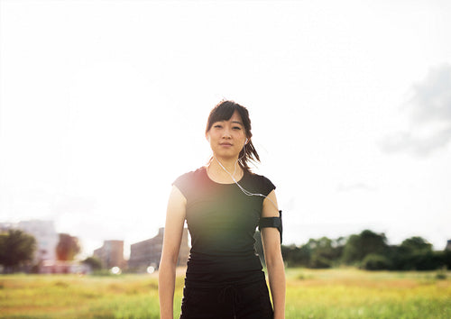 Female runner ready for morning workout