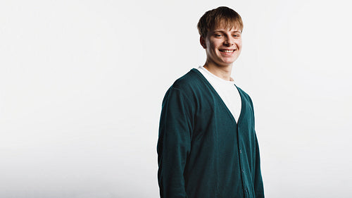 Portrait of smiling caucasian man