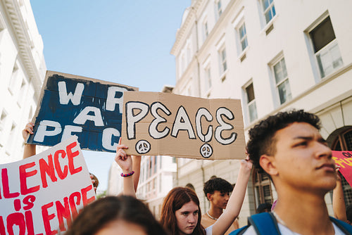 Generation Z standing up against war and violence