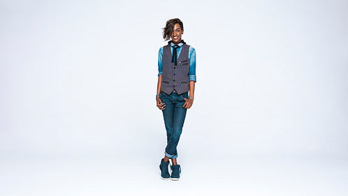 African man in fashionable clothes and hairstyle