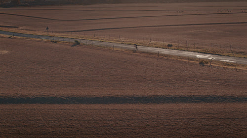 Cyclist practising for a cycle race
