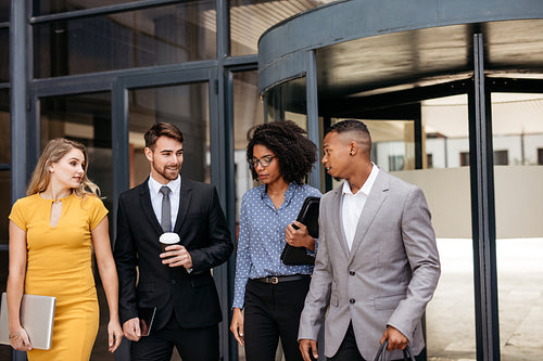 Group of corporate professionals together 