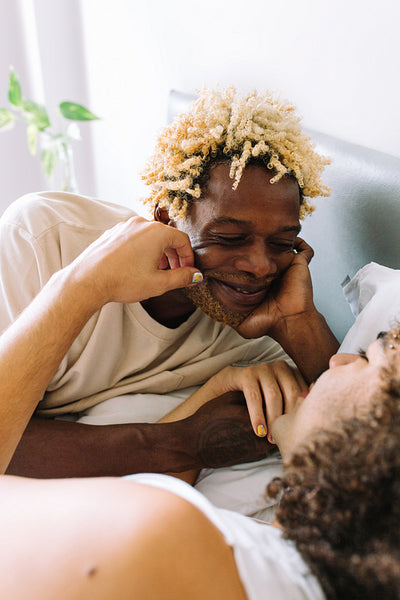 Happy gay couple in love