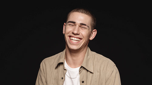 Portrait of smiling caucasian man