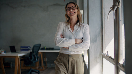 Successful businesswoman in her office