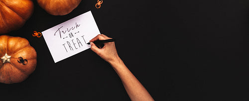 Halloween theme on black background