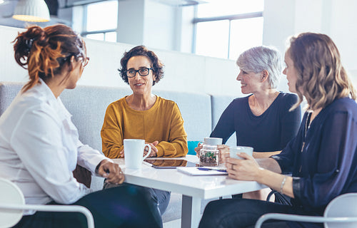 Business team during a coffee break