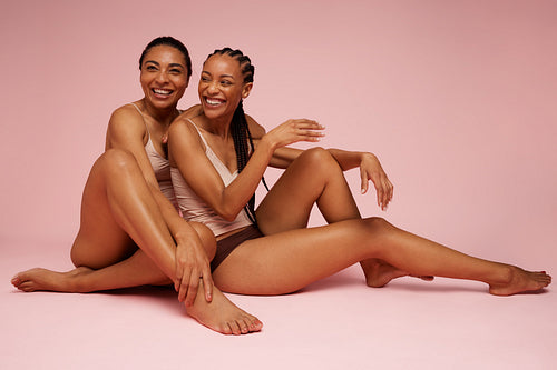 Mature woman with melanin skin