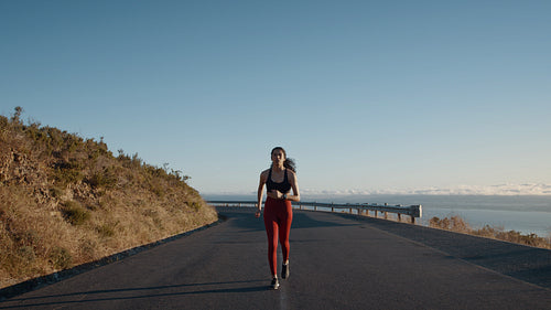 Young woman on a morning run